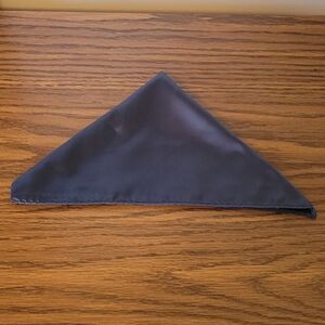 Men's Handmade Classic Men’s Dark Smokey Grey Satin Dress Suit Pocket Square.